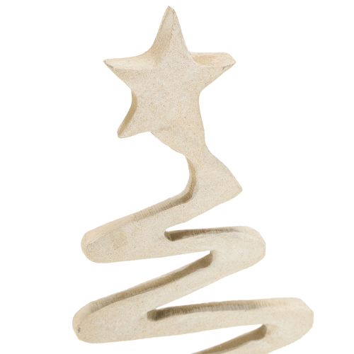 Artikel Mini Weihnachtsbaum Metall Deko Tonoptik Beige H30cm