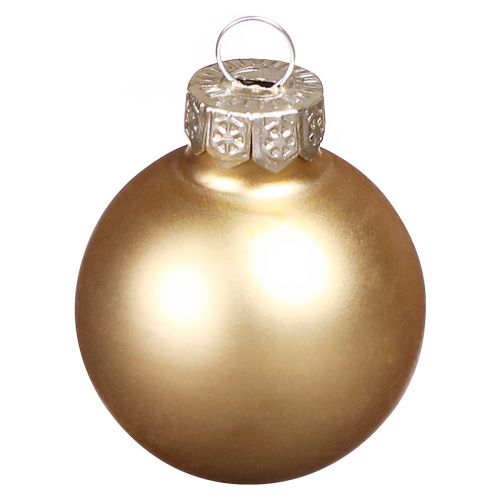 Artikel Mini Weihnachtskugeln Glas in Gold Matt Glanz Ø3cm 22 St