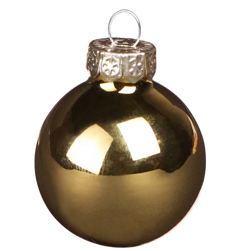 Artikel Mini Weihnachtskugeln Glas in Gold Matt Glanz Ø3cm 22 St