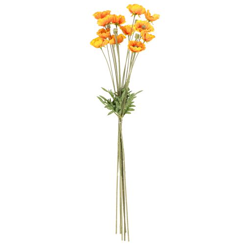 Floristik24 Mohnblumen Deko Kunstblumenstrauß Orange 78cm 6St