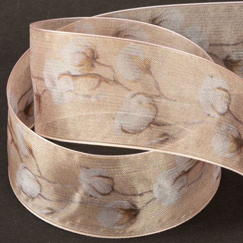 Artikel Organzaband Baumwollblüten Dekoband Rosa 40mm 15m