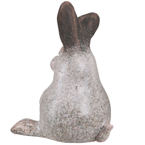 Artikel Osterhase Keramik Hase Sitzend Braun Weiß 13x12x18cm