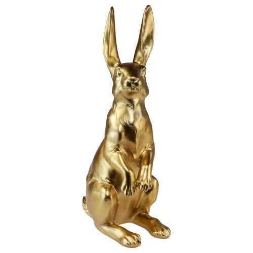 Floristik24 Deko Osterhase Gold Osterdeko Hase stehend H42cm