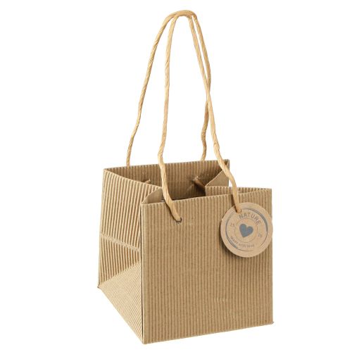 Papier Blumentopf Pflanztasche Folie Natur 10,5cm 10 St