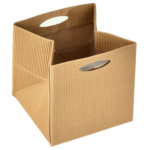 Artikel Papiertasche 12cm Braun Crème Beige Geschenktasche 6 St