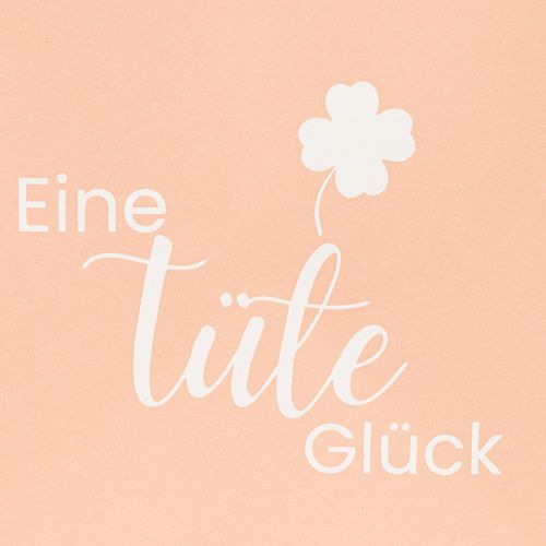 Artikel Geschenktüte mit Aufdruck Eine Tüte Glück für liebevolle Geschenkideen 12cm 12St