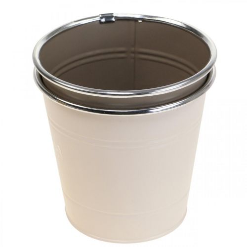 Floristik24 Pflanzkübel Blumentopf Metall Übertopf Ø13,5cm H12,5cm 2St