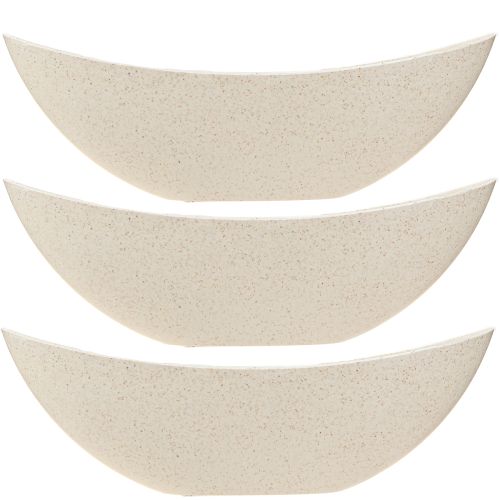 Artikel Pflanzschiff Kunststoff Pflanzschale Beige 28×9×9cm 3St