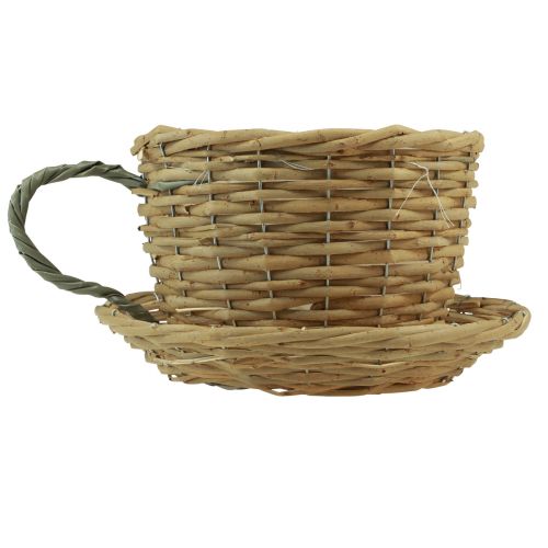 Artikel Pflanztopf Deko Tasse Weide Pflanzkorb Natur Grün Ø23cm