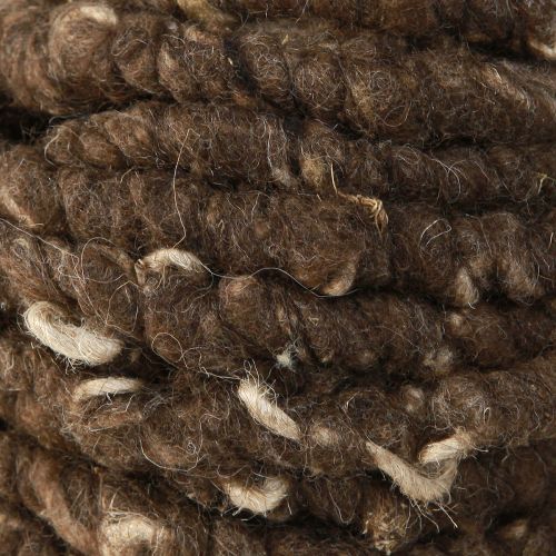 Artikel RAW Kordel Wollkordel mit Jute Schafwolle Braun 8mm 10m