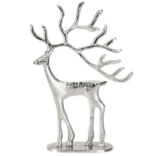 Artikel Rentier Deko Hirsch Figur Metall Silber H31cm