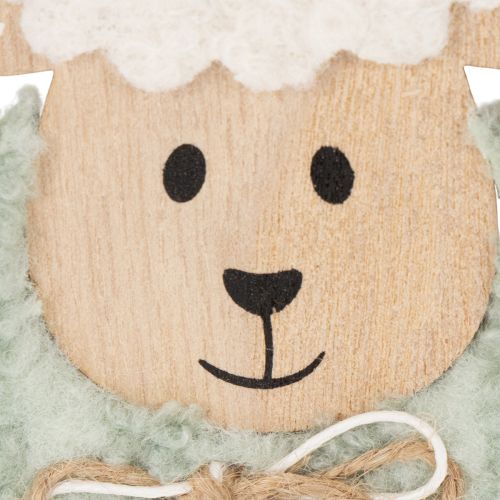 Artikel Holz Schaf Dekoration niedliche Dekofigur für Frühling und Ostern Tischdekoration 11cm 6St