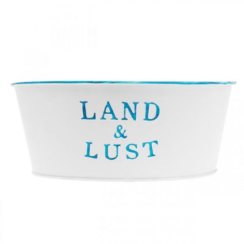 Artikel Blumenschale rund Pflanztopf Weiß Übertopf Metall 25×10cm