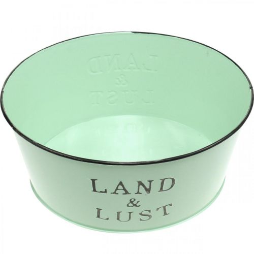 Artikel Blumenschale rund Pflanzkübel Mint Übertopf Metall 25×10cm