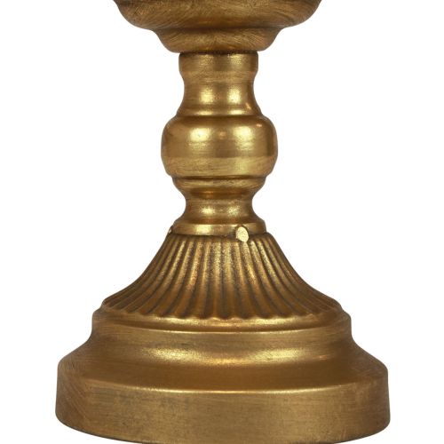 Floristik24 Schale mit Fuß Dekoschale Metall Schale Gold Ø25,5cm H24cm