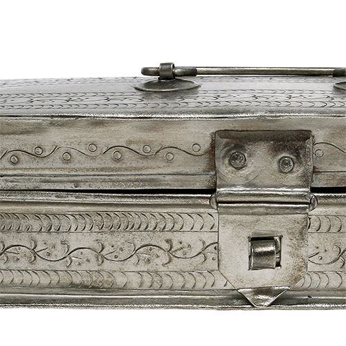 Floristik24 Schatulle Silber 23,5cm x 7,5cm H6,5cm
