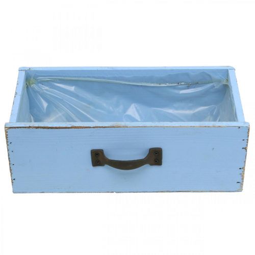 Artikel Pflanzschublade Holz Hellblau Shabby Chic Pflanzkasten 25×13×8cm