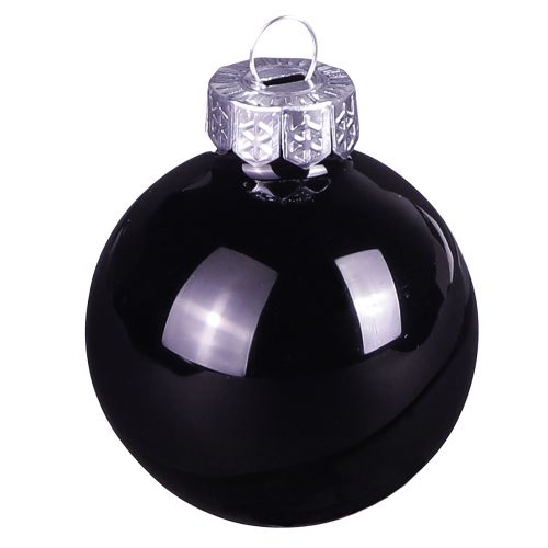 Artikel Schwarze Weihnachtskugeln Glas Mini Glanz Ø3cm 22 St