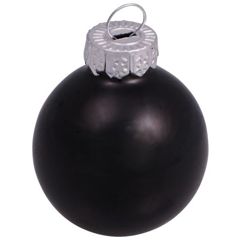 Artikel Schwarze Weihnachtskugeln Glas Mini Matt Glanz Ø3cm 22 St