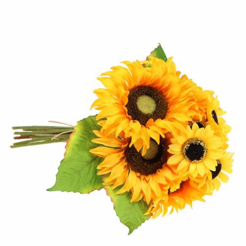 Floristik24 Deko-Strauß Sonnenblumen Bund Gelb 30cm