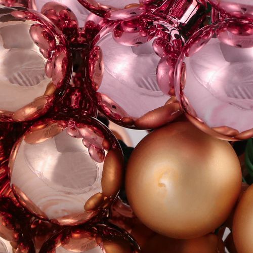 Artikel Spiegelbeeren Weihnachten Glas Apricot Rosa Ø25mm 140 St