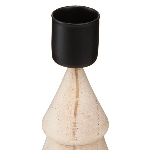 Artikel Stabkerzenhalter Holz Deko Tannenbaum Natur H16cm 2 St