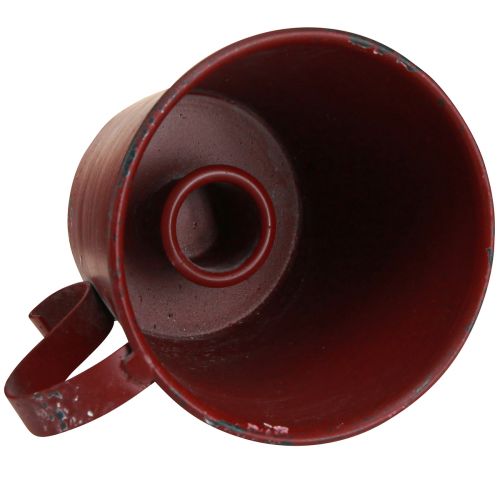 Artikel Stabkerzenhalter Vintage Tasse Deko Weinrot Ø9,5cm H8cm 3St