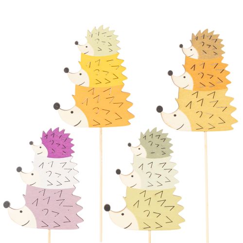 Artikel Deko Stecker Bunte Igel Familie Gartendeko 34cm 12St