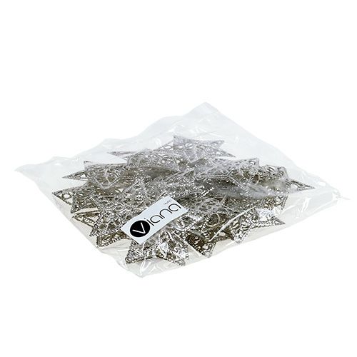 Artikel Stern aus Metall Silber 6cm 20 St