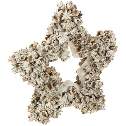 Artikel Stern zum Aufhängen Weihnachtsdeko Weiß, Glitter Ø15cm