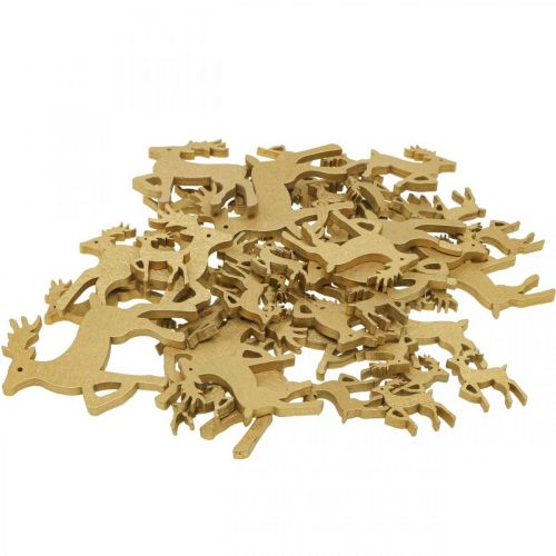 Floristik24 Streudeko Weihnachten Streuteile Holz Deko Rentier 50St