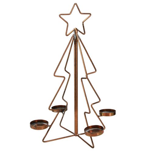 Teelichthalter Tannenbaum Tischdeko Bronze Ø27cm H38cm