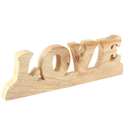 Tischdeko Holz Aufsteller „Love“ Weidenholz Natur 60×19cm