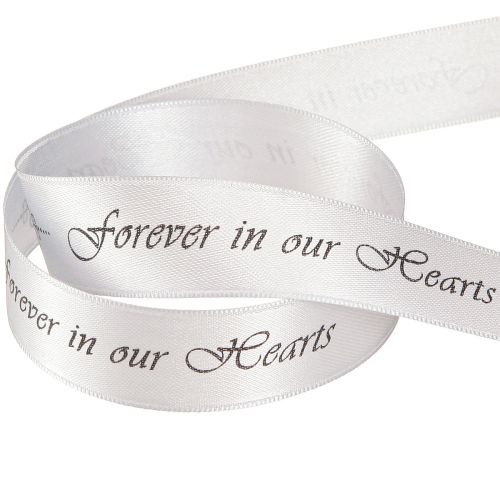 Artikel Trauerband Silber Schwarz Spruch Forever in … 25mm 25m