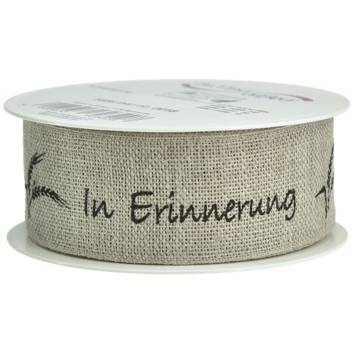 Artikel Trauerband Spruch Jute Natur In Erinnerung 40mm 18m