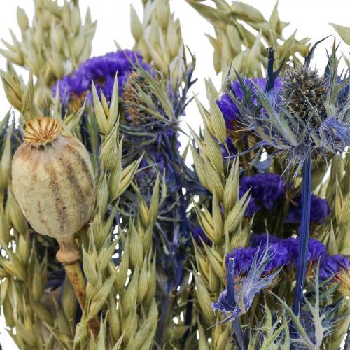 Artikel Trockenblumenstrauß Strauß Wiesenblumen Blau H50cm 100g