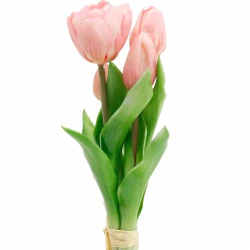Floristik24.de Tulpen-Bund Real Rosa Künstliche -11898 Kunstblumen, Tulpen Touch