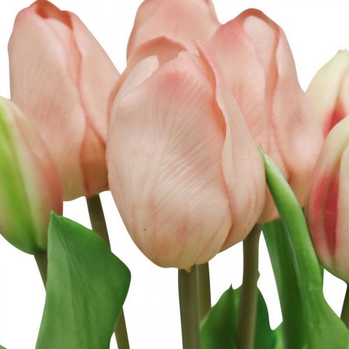 Artikel Künstliche Tulpen Real-Touch Pfirsich Rosa 38cm Bund à 7 St