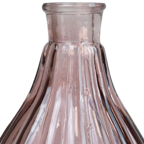 Floristik24 Vase Rosa Glasvase bauchig Dekovase Glas Ø8,5cm H11,5cm