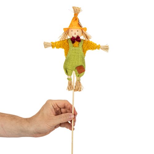 Artikel Dekofigur Vogelscheuche auf Stab für Basteln und Pflanzen 60cm