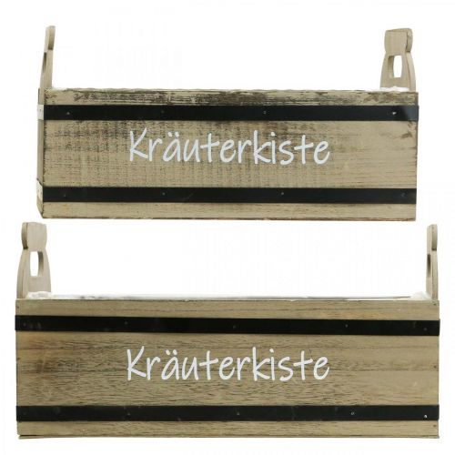 Artikel Kräuterkiste als Set aus Holz 41x21x17/36,5x19x13cm
