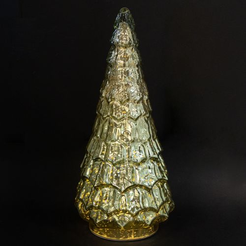 Artikel Weihnachtsbaum mit LED Beleuchtung Vintage Grün Gold 38cm