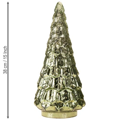 Artikel Weihnachtsbaum mit LED Beleuchtung Vintage Grün Gold 38cm