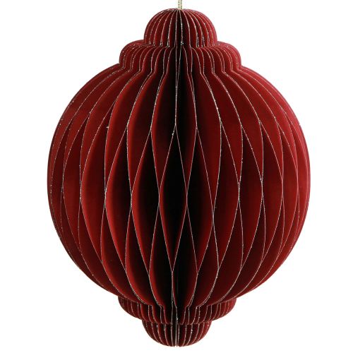 Weihnachtsdeko Papier Christbaumschmuck Bordeaux H20cm