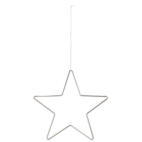 Artikel Weihnachtsdeko Sterne zum Hängen Metall Silber 20cm 6 St