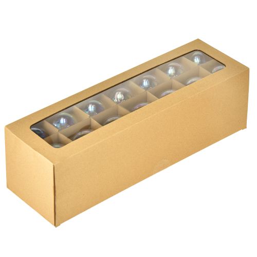 Artikel Glaskugel in Perlmutt-Optik mit irisierendem Schimmer 6cm 24St