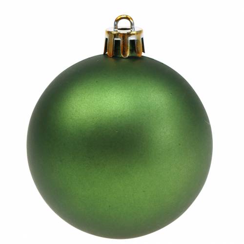 Floristik24 Christbaumschmuck Weihnachtskugel Grün Ø6cm 12 St