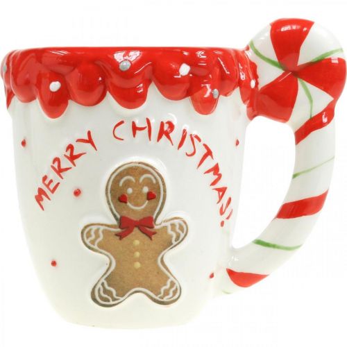 Artikel Weihnachtstasse Tasse Merry Christmas Weiß Keramik H10,5cm