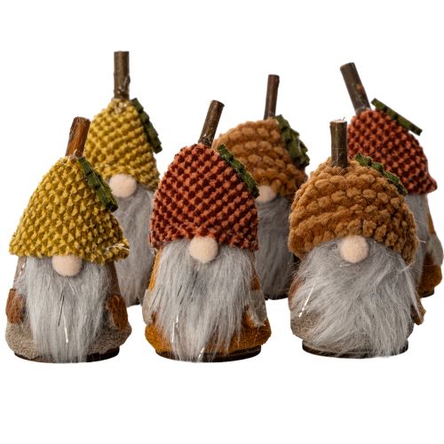 Artikel Wichtel Figur Set mit Strickmütze Eichel 10cm 6St