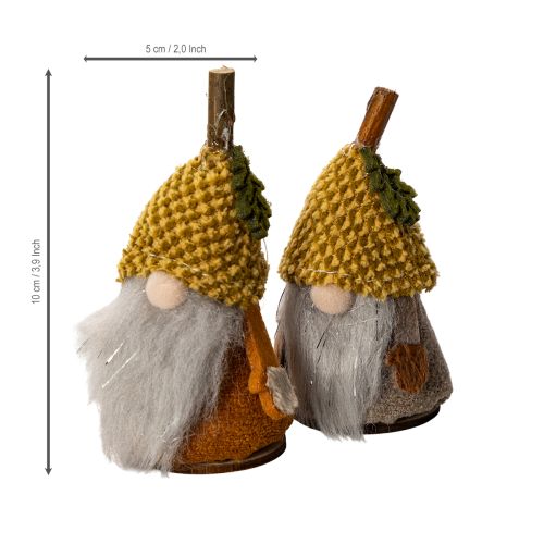 Artikel Wichtel Figur Set mit Strickmütze Eichel 10cm 6St